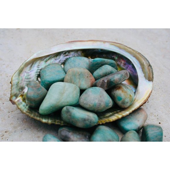Tumbled Stone Amazonite Gemstone Crystals 4 Oz - Picture 2 of 7